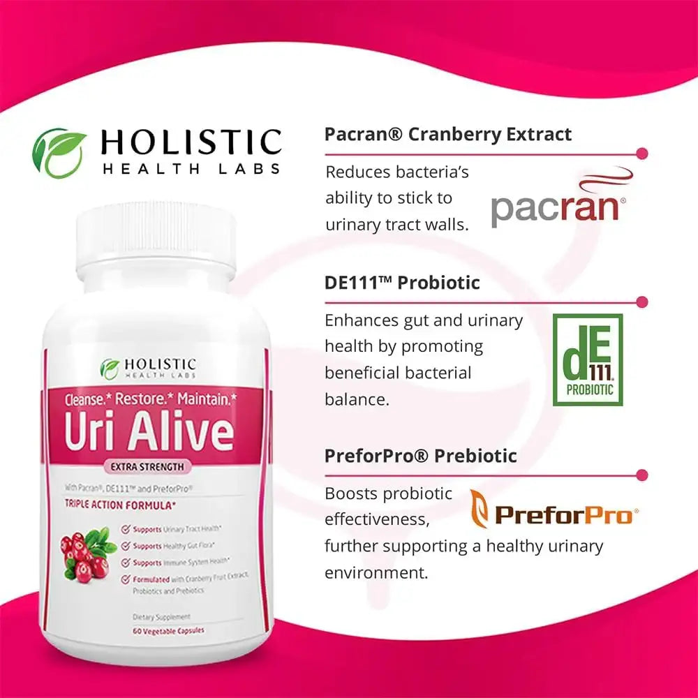 HOLISTIC HEALTH LABS - Holistic Health Labs Uri Alive Extra Strength Urinary Support 60 Capsulas - The Red Vitamin MX - Suplementos Alimenticios - {{ shop.shopifyCountryName }}