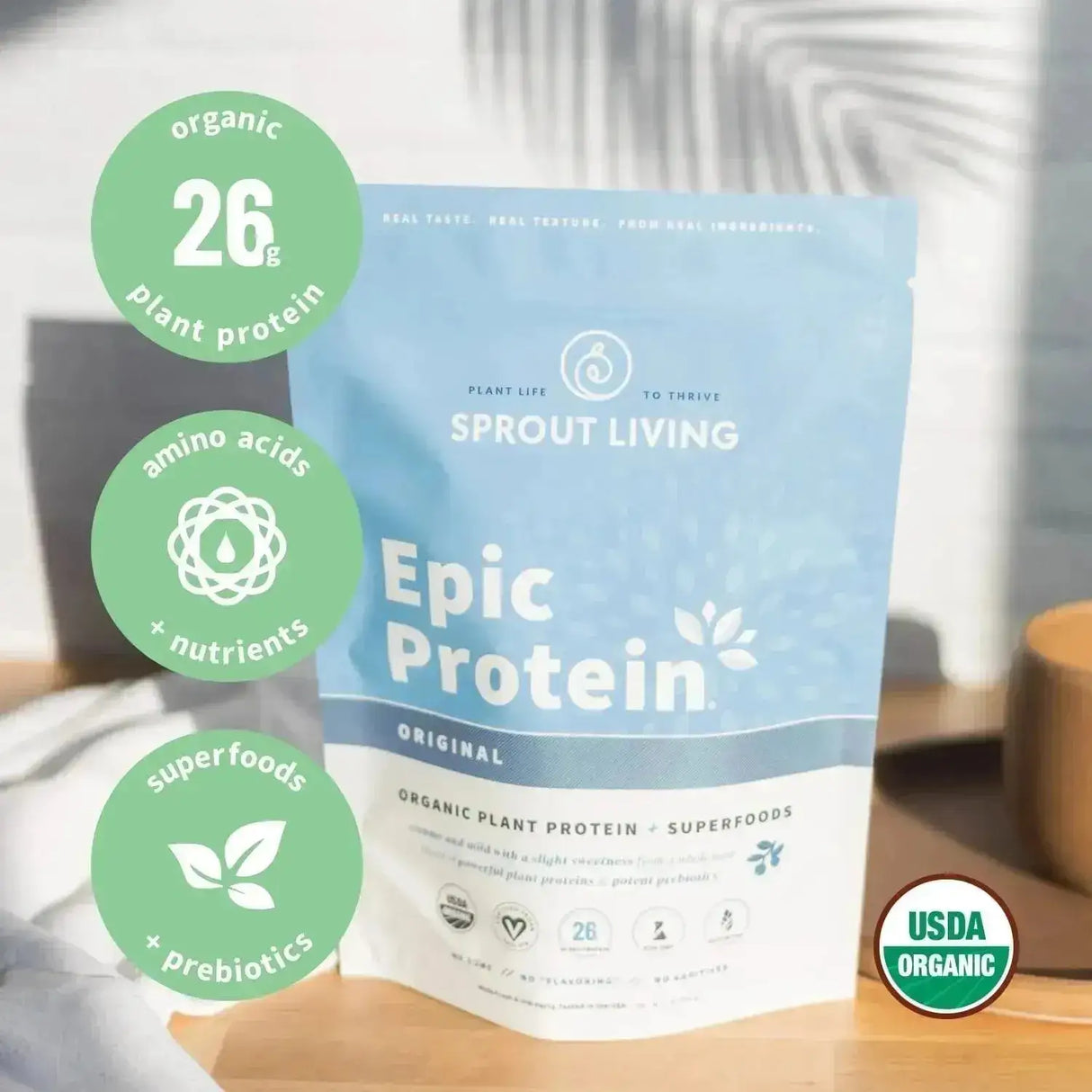 SPROUT LIVING - Sprout Living Epic Protein Plant Based Protein & Superfoods Powder Unflavored 456Gr. - The Red Vitamin MX - Suplementos Alimenticios - {{ shop.shopifyCountryName }}