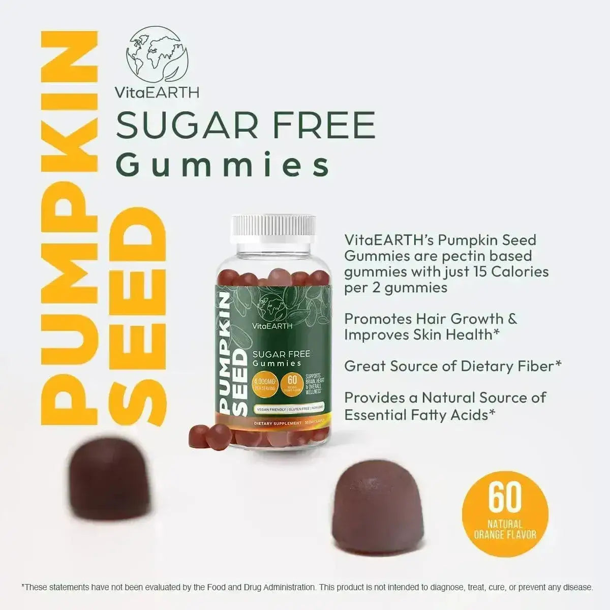 VITAEARTH - VitaEARTH Pumpkin Seed Oil Gummies 60 Gomitas - The Red Vitamin MX - Suplementos Alimenticios - {{ shop.shopifyCountryName }}