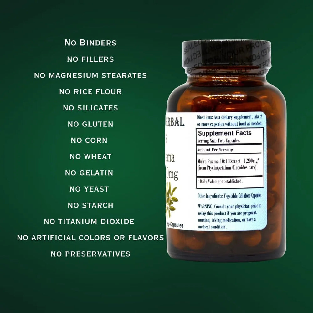 BARLOWE'S - Barlowe's Herbal Elixirs Muira Puama 10:1 Extract 600Mg. 60 Capsulas - The Red Vitamin MX - Suplementos Alimenticios - {{ shop.shopifyCountryName }}