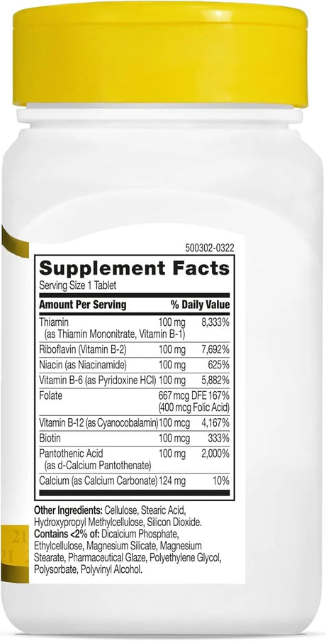 21ST CENTURY - 21st Century B 100 Complex 60 Tabletas 2 Pack - The Red Vitamin MX - Suplementos Alimenticios - {{ shop.shopifyCountryName }}