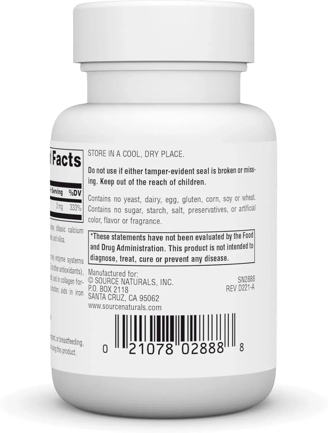 SOURCE NATURALS - Source Naurals Copper 3Mg. 60 Tabletas - The Red Vitamin MX - Suplementos Alimenticios - {{ shop.shopifyCountryName }}