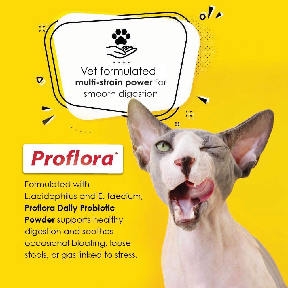 Proflora Probiotics for Cats-Complete Gut Health & Immune Support 30 Paquetes
