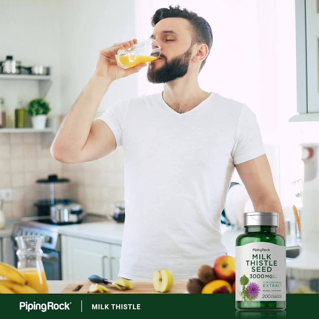 PIPING ROCK - Piping Rock Milk Thistle Seed 3000Mg. 200 Capsulas - The Red Vitamin MX - Suplementos Alimenticios - {{ shop.shopifyCountryName }}