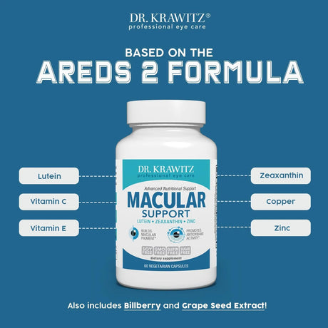 DR. KRAWITZ - Dr. Krawitz Macular Support with Lutein, Zeaxanthin Zinc 60 Capsulas - The Red Vitamin MX - Suplementos Alimenticios - {{ shop.shopifyCountryName }}