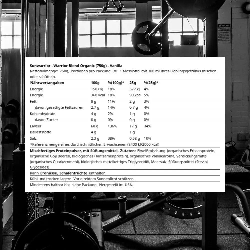 SUNWARRIOR - Sunwarrior Warrior Blend Organic Vegan Plant Protein Powder Vanilla 750Gr. - The Red Vitamin MX - Suplementos Alimenticios - {{ shop.shopifyCountryName }}