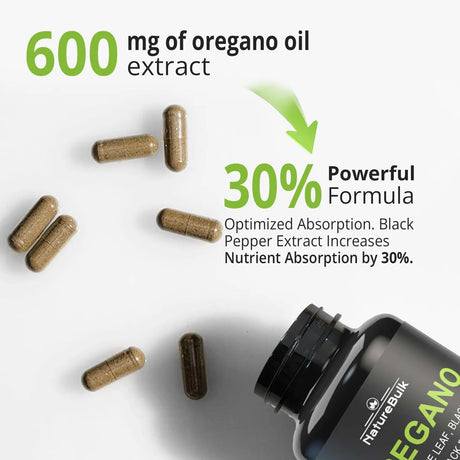 NATUREBULK - NATUREBULK Oregano Oil Extract 120 Capsulas - The Red Vitamin MX - Suplementos Alimenticios - {{ shop.shopifyCountryName }}
