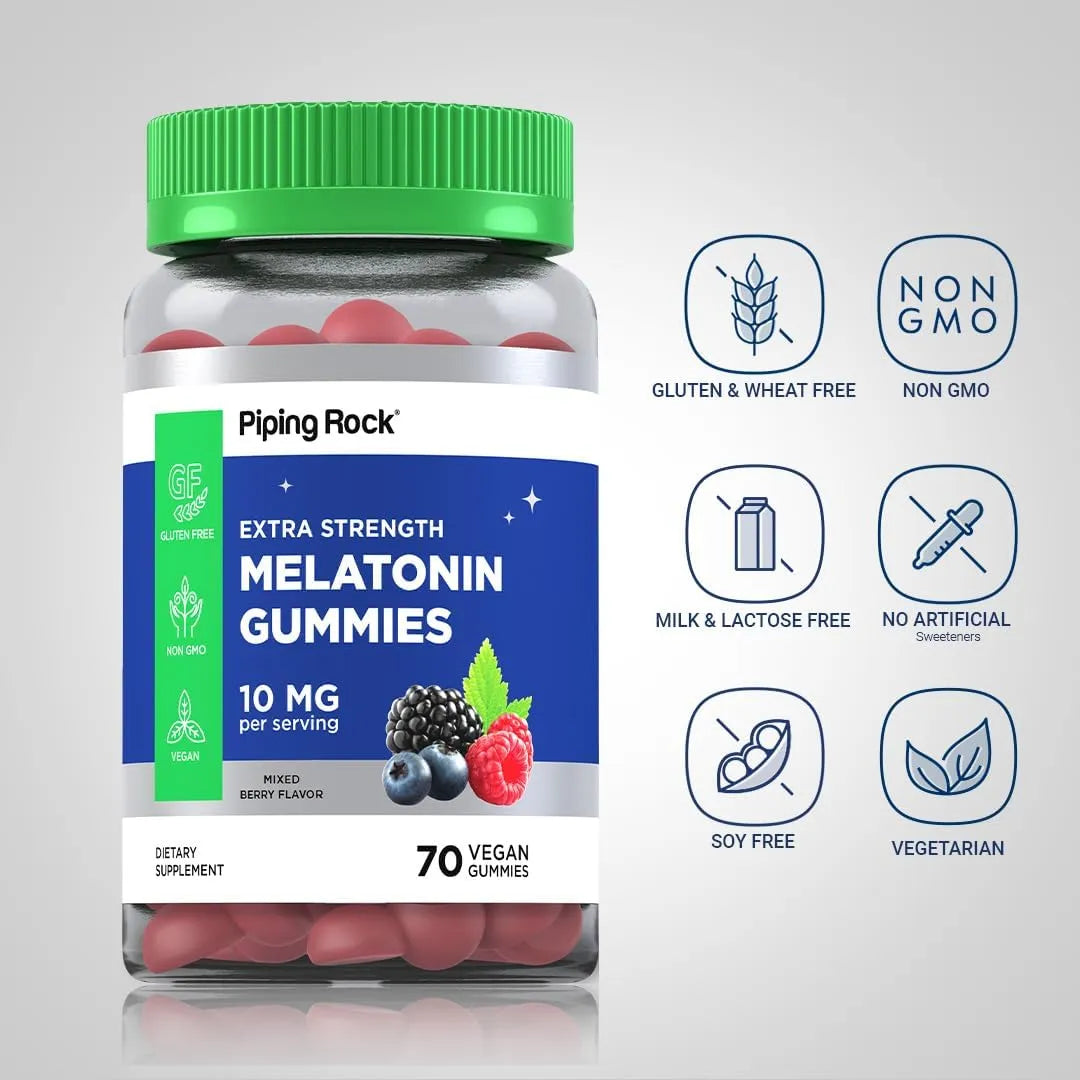 PIPING ROCK - Piping Rock Melatonin Gummies 10Mg. 70 Gomitas - The Red Vitamin MX - Suplementos Alimenticios - {{ shop.shopifyCountryName }}