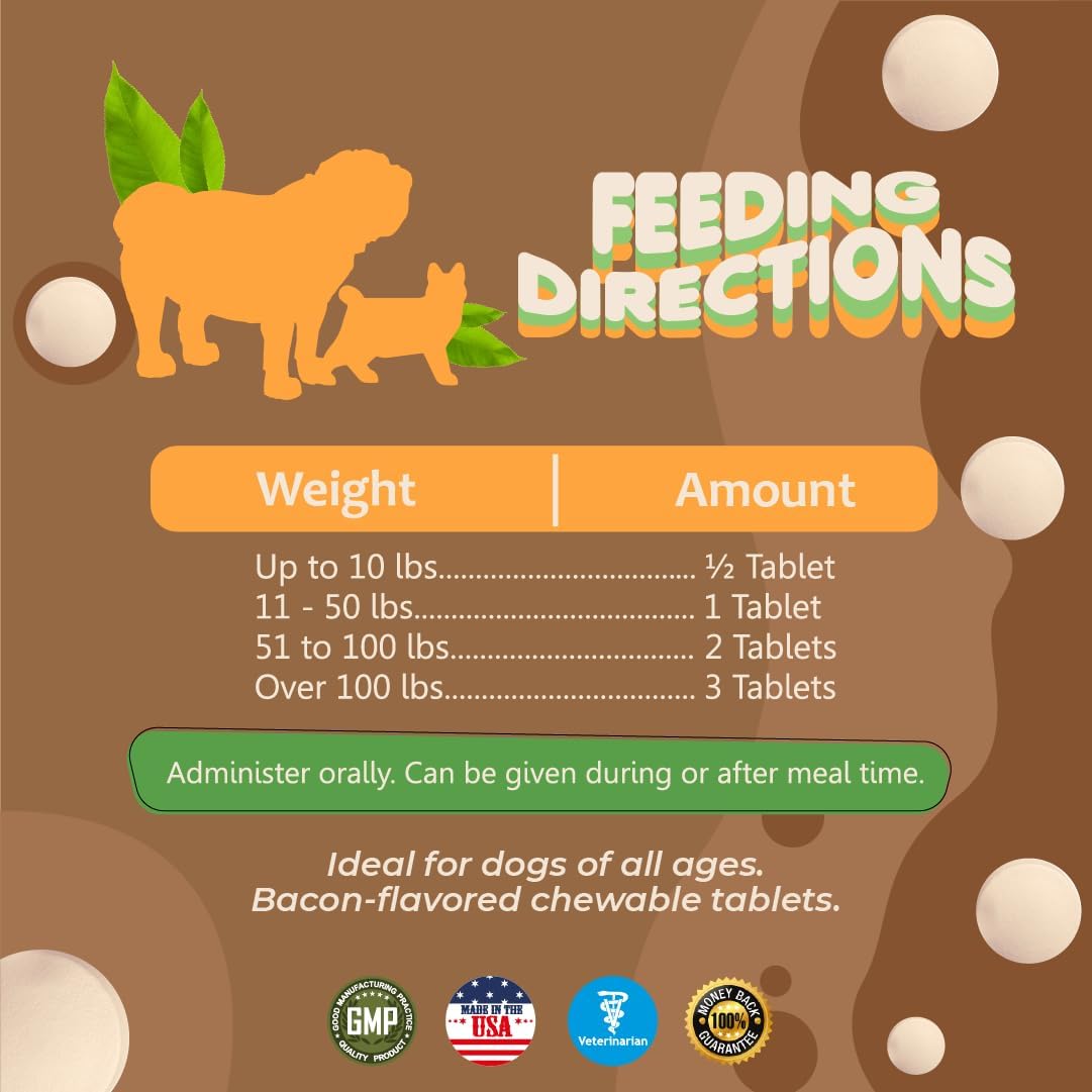 Makondo Pets Skin and Coat Supplement with Fish Oil and Omega 3 for Dogs 60 Tabletas Masticables 2 Pack