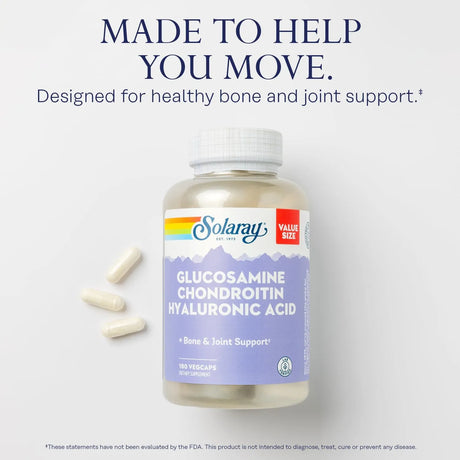 SOLARAY - SOLARAY Glucosamine Chondroitin Hyaluronic Acid 180 Capsulas - The Red Vitamin MX - Suplementos Alimenticios - {{ shop.shopifyCountryName }}