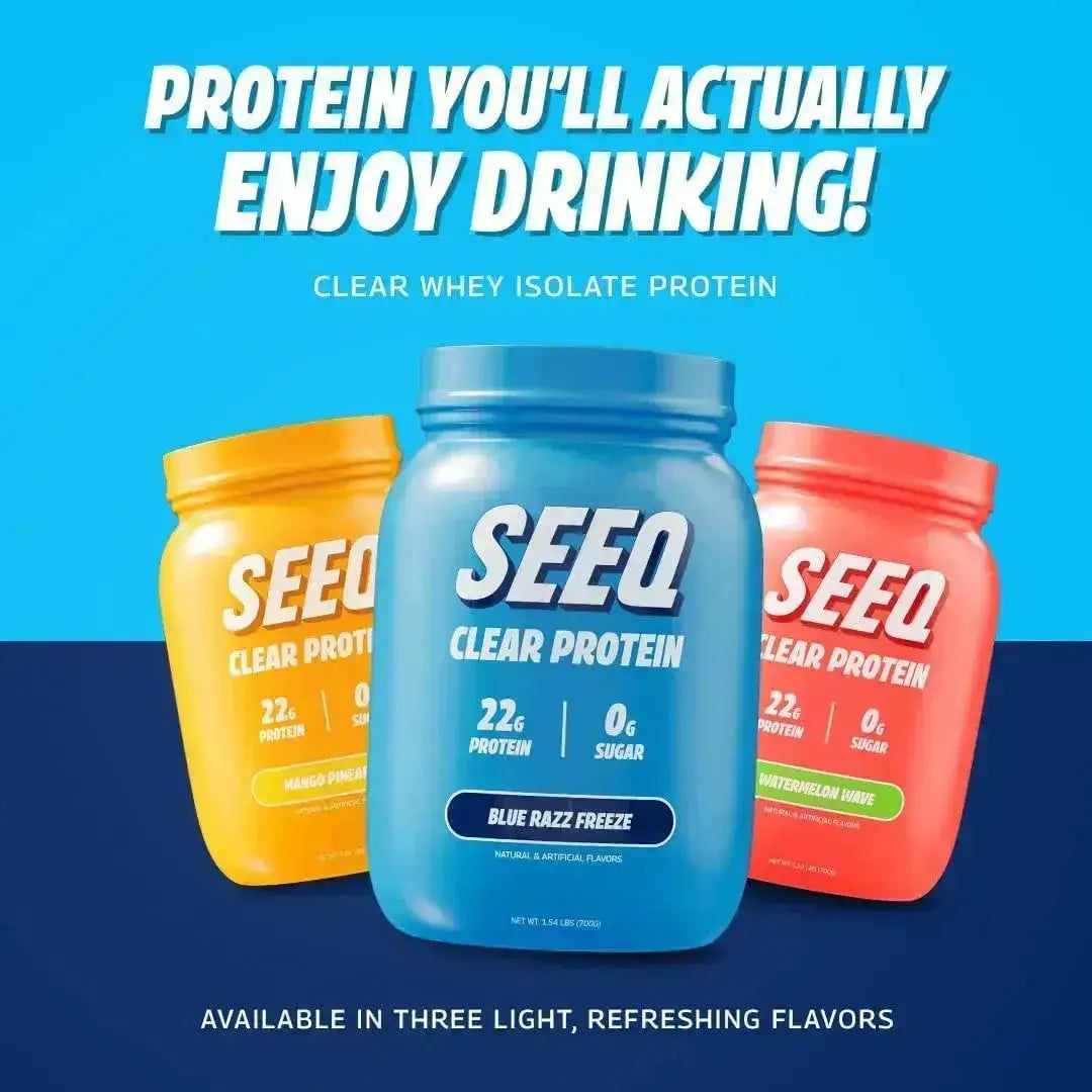 SEEQ - SEEQ Clear Whey Isolate Protein Powder Blue Razz Freeze 25 Servicios - The Red Vitamin MX - Suplementos Alimenticios - {{ shop.shopifyCountryName }}