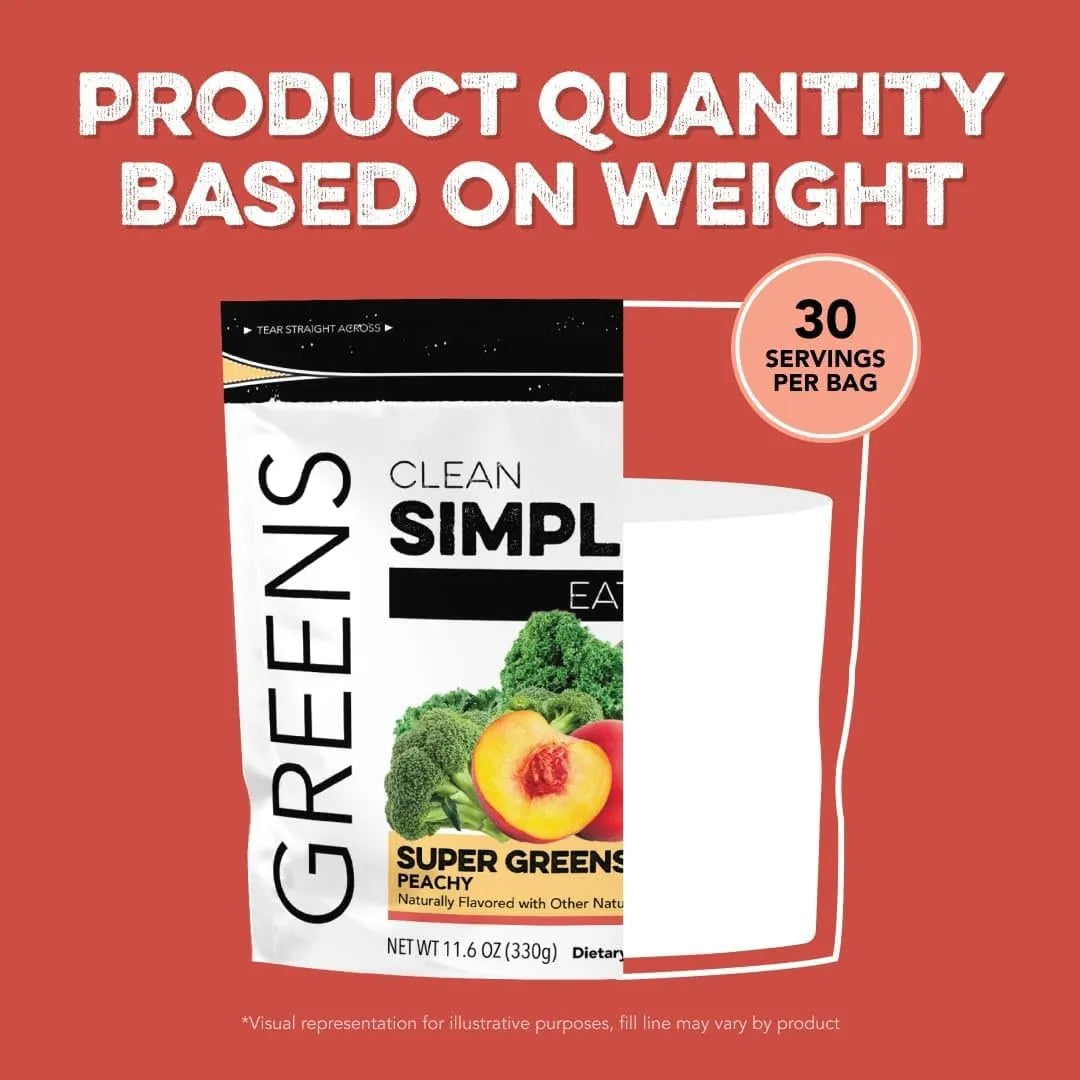 CLEAN SIMPLE EATS - Clean Simple Eats Peachy Greens Juice & Smoothie Mix 30 Servicios 330Gr. - The Red Vitamin MX - Suplementos Alimenticios - {{ shop.shopifyCountryName }}