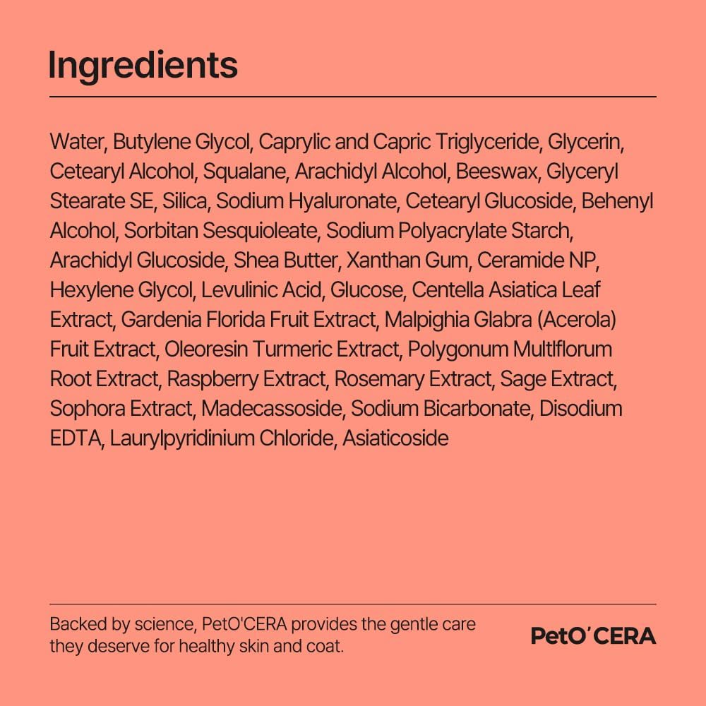 Breezytail PetO'CERA Cat Cream Hair Loss & Itch Relief for Hot Spots Rashes Allergies & Dry Skin 40Ml.