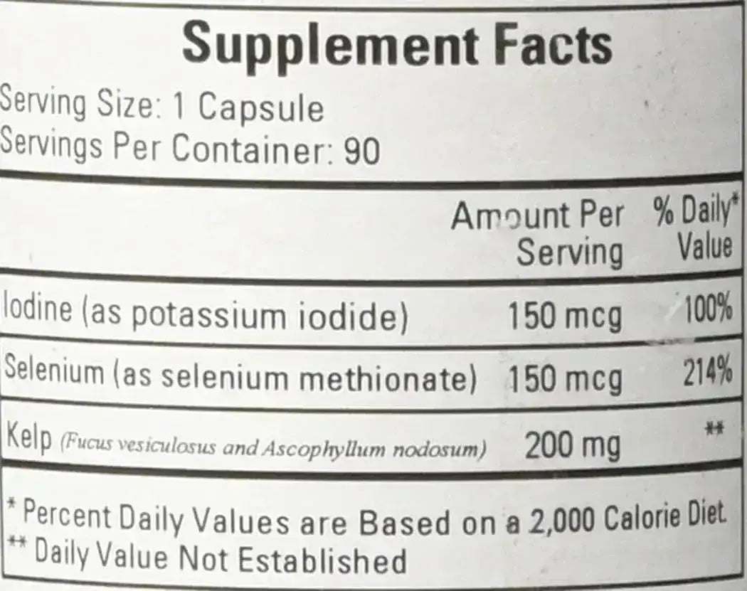 ECOLOGICAL FORMULAS - Ecological Formulas Kelp with Natural Selenium Iodine 90 Capsulas - The Red Vitamin MX - Suplementos Alimenticios - {{ shop.shopifyCountryName }}