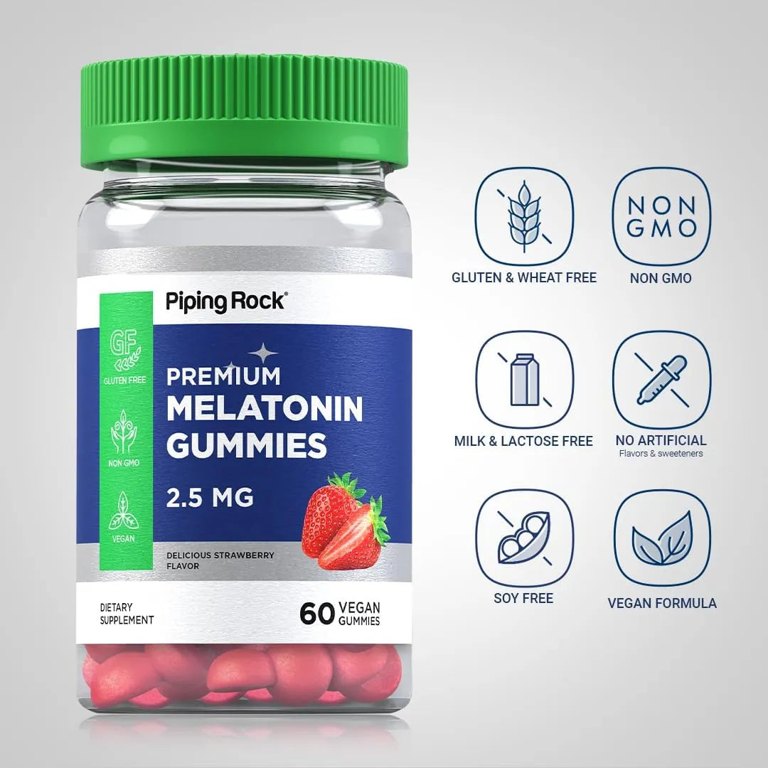 PIPING ROCK - Piping Rock Melatonin Gummies 2.5Mg. 60 Gomitas - The Red Vitamin MX - Suplementos Alimenticios - {{ shop.shopifyCountryName }}