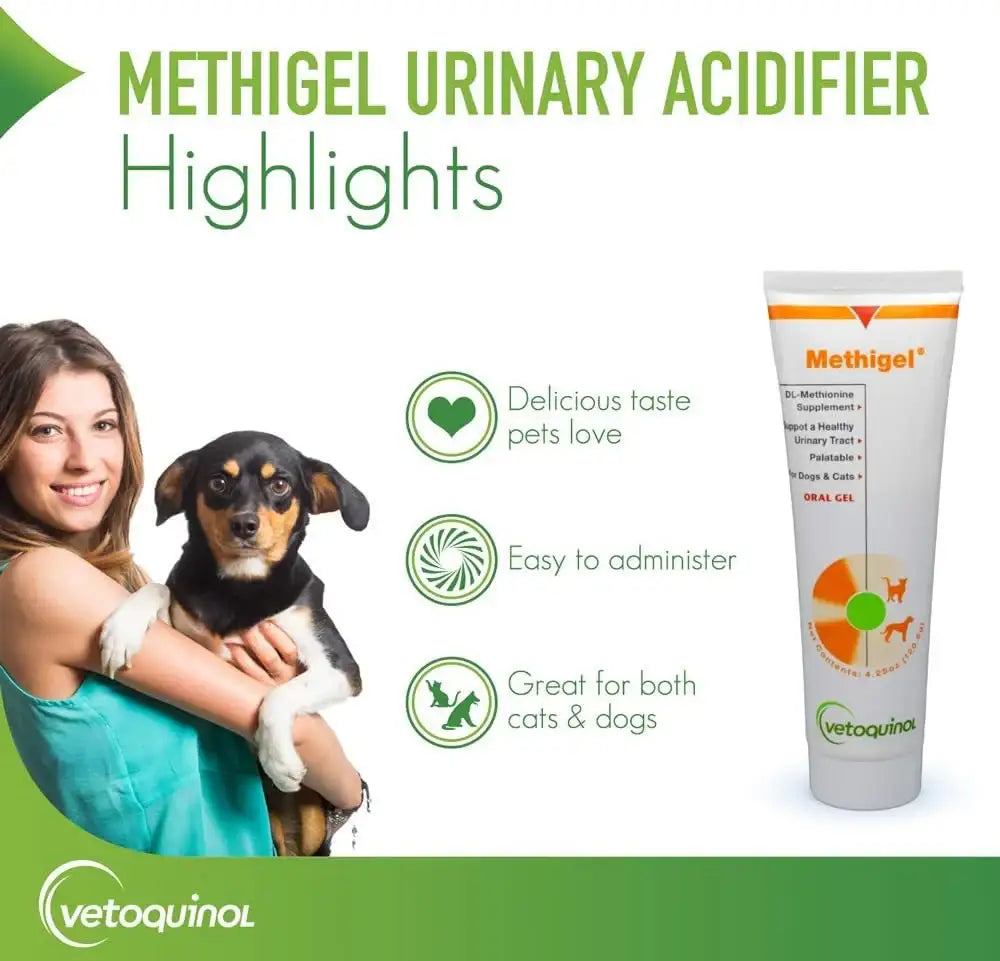 VETOQUINOL - Vetoquinol Methigel Urinary Acidifier to Promote Urinary and Bladder Health for Dogs 120Gr. - The Red Vitamin MX - Salud De Tracto Urinario Para Perros - {{ shop.shopifyCountryName }}