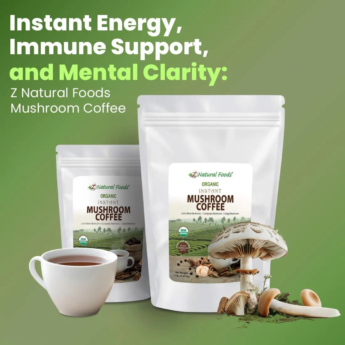 Z NATURAL FOODS - Z Natural Foods Organic Reishi Mushroom Extract Powder 454Gr. - The Red Vitamin MX - Suplementos Alimenticios - {{ shop.shopifyCountryName }}