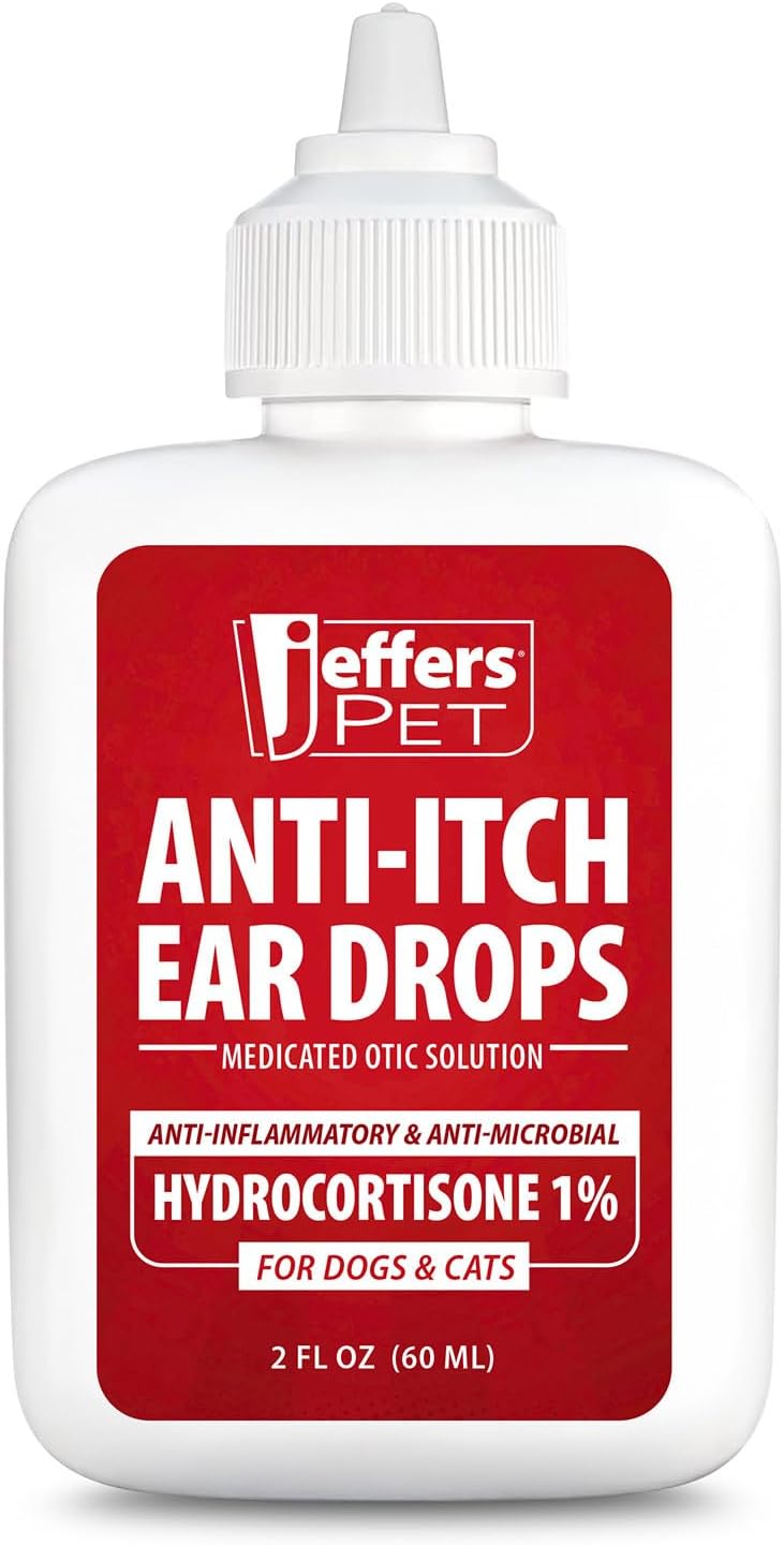 Jeffers Pet Ear Drops for Dogs & Cats 2 Fl.Oz.