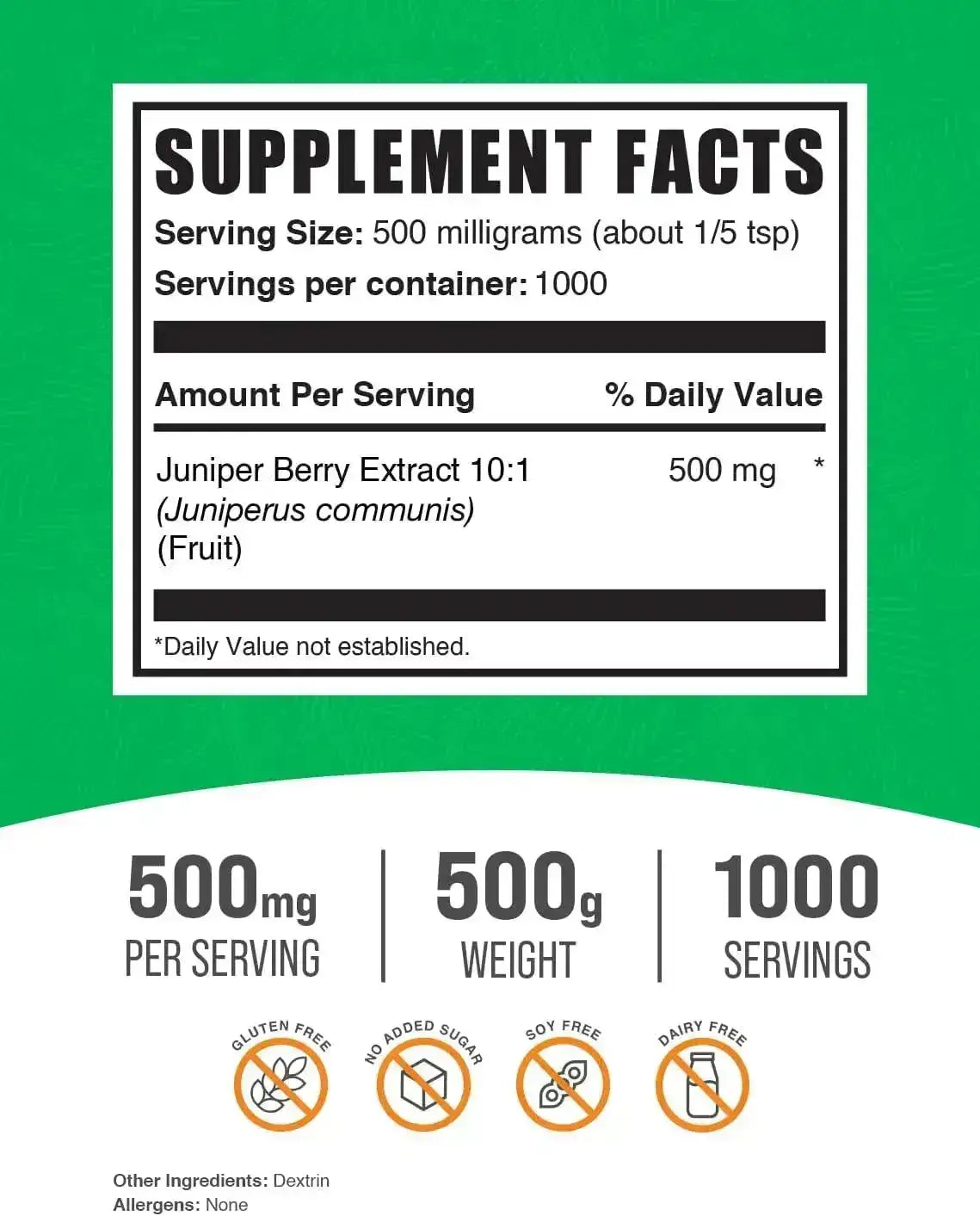 BULK SUPPLEMENTS - Bulk Supplements Juniper Berry Extract Powder 500Gr. - The Red Vitamin MX - Suplementos Alimenticios - {{ shop.shopifyCountryName }}