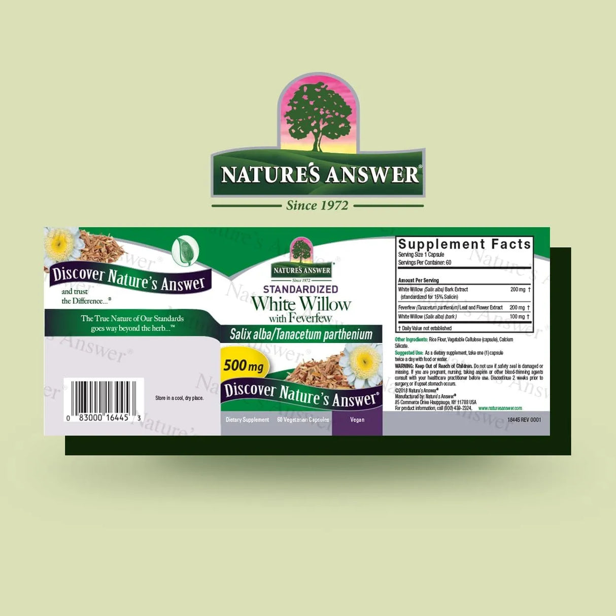 NATURE´S ANSWER - Nature's Answer White Willow with Feverfew 500Mg. 60 Capsulas - The Red Vitamin MX - Suplementos Alimenticios - {{ shop.shopifyCountryName }}