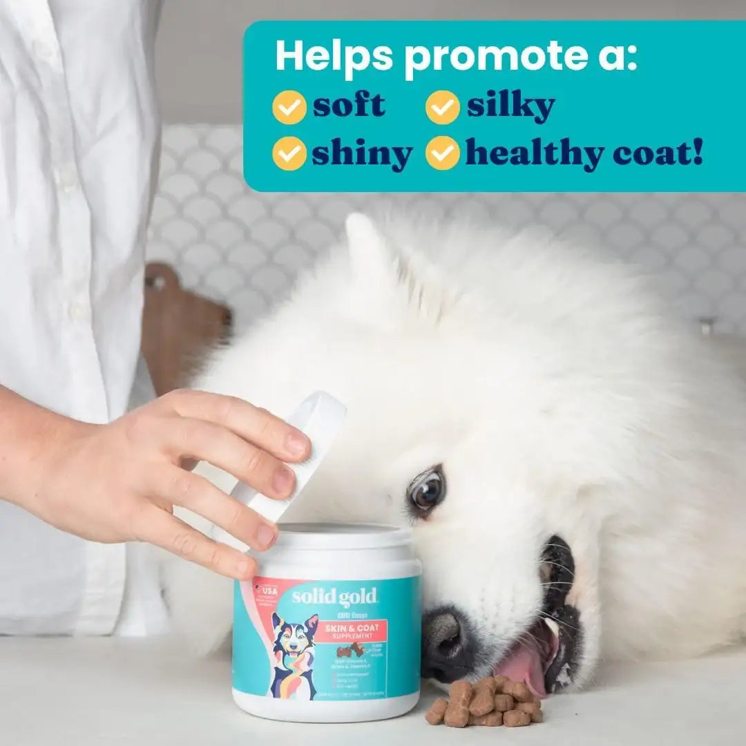 SOLID GOLD - Solid Gold OMG! Omega Skin & Coat Fish Oil Dog 120 Masticables - The Red Vitamin MX - Aceite De Pescado Para Perros - {{ shop.shopifyCountryName }}