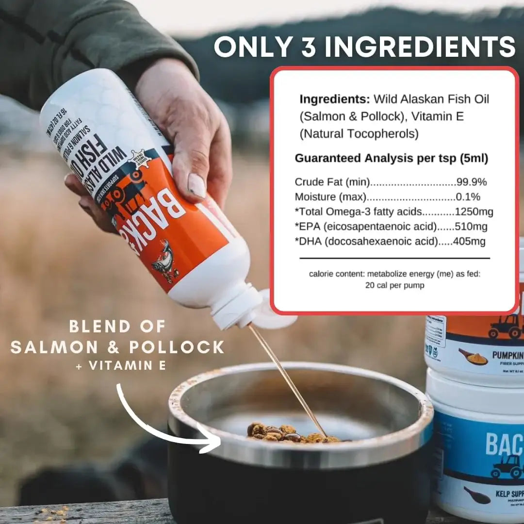 BACK 40 DOGS - Back 40 Dogs Wild Alaskan Fish Oil for Dogs 32 Fl.Oz. - The Red Vitamin MX - Aceite De Pescado Para Perros - {{ shop.shopifyCountryName }}