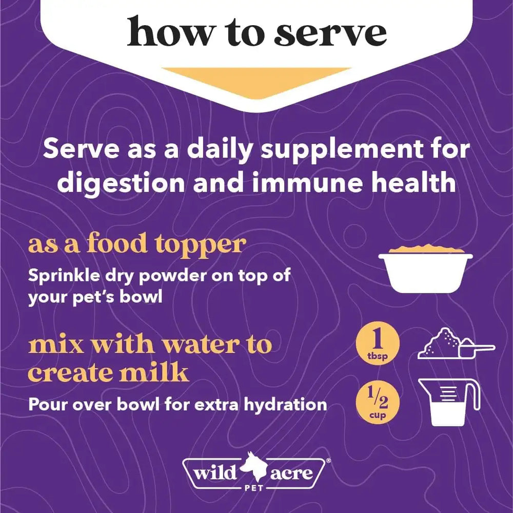 WILD ACRE - Wild Acre Goat Milk Powder for Dogs 198Gr. - The Red Vitamin MX - Sustitutos De Leche Para Perros - {{ shop.shopifyCountryName }}