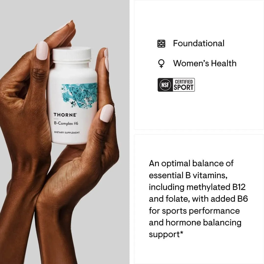 THORNE RESEARCH - THORNE B-Complex #6 60 Capsulas - The Red Vitamin MX - Suplementos Alimenticios - {{ shop.shopifyCountryName }}