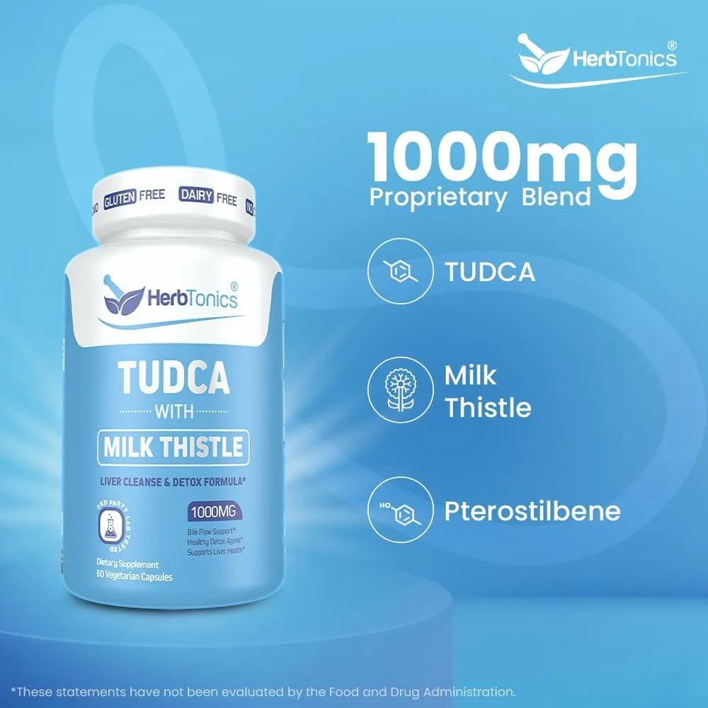 HERBTONICS - Herbtonics TUDCA & Milk Thistle 1000Mg. 60 Capsulas - The Red Vitamin MX - Suplementos Alimenticios - {{ shop.shopifyCountryName }}