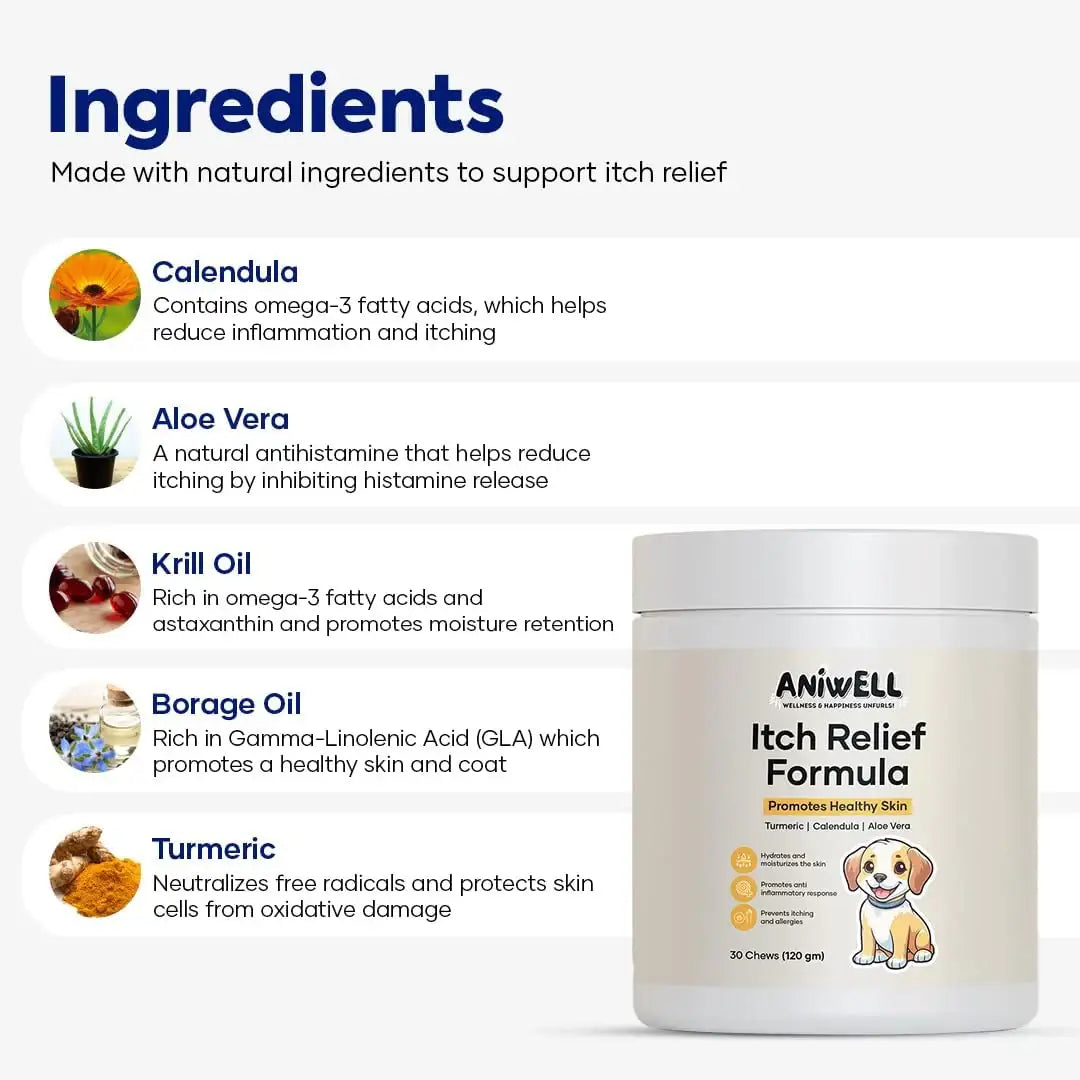 ANIWELL - Aniwell Itch Relief Chews for Dogs 30 Masticables 2 Pack - The Red Vitamin MX - Remedios Para La Picazón De Perros - {{ shop.shopifyCountryName }}