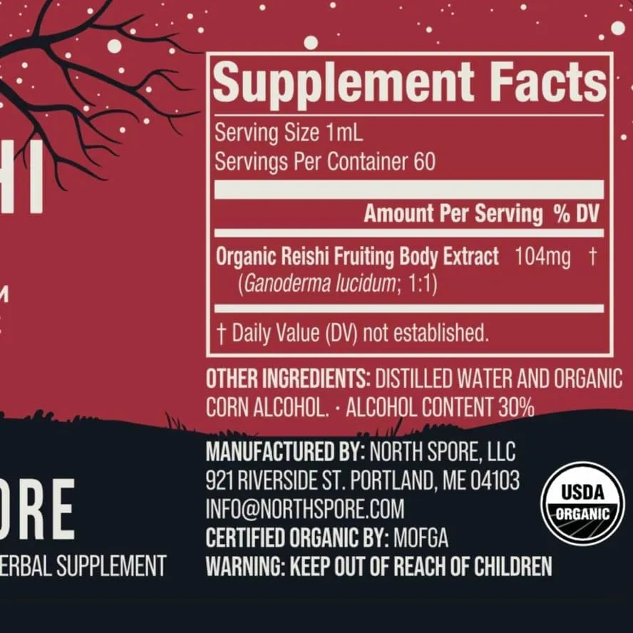 NORTH SPORE - North Spore Organic Reishi Mushroom Tincture 2 Fl.Oz. - The Red Vitamin MX - Suplementos Alimenticios - {{ shop.shopifyCountryName }}