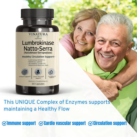 VINATURA - VINATURA Lumbrokinase Nattokinase 2000FU & Serrapeptase 60 Capsulas - The Red Vitamin MX - Suplementos Alimenticios - {{ shop.shopifyCountryName }}