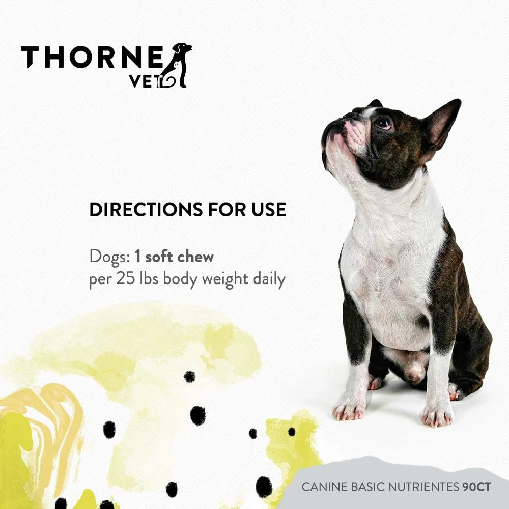THORNEVET - ThorneVET Canine Basic Nutrients Multivitamin Support for Dogs 90 Masticables - The Red Vitamin MX - Multivitamínicos Para Perros - {{ shop.shopifyCountryName }}