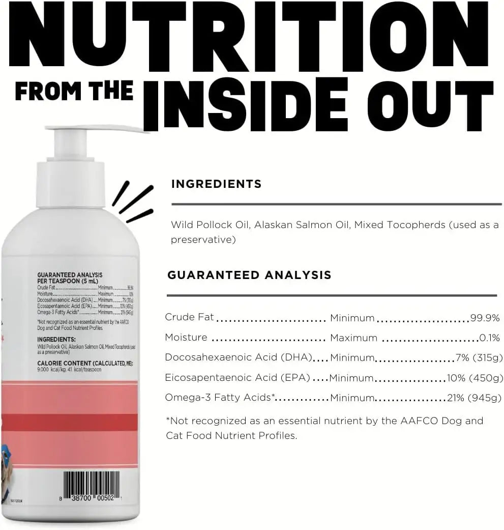 DINOVITE - Dinovite SuprOmega Wild Caught Salmon Oil for Dogs & Cats 16 Fl.Oz. - The Red Vitamin MX - Aceite De Pescado Para Perros - {{ shop.shopifyCountryName }}
