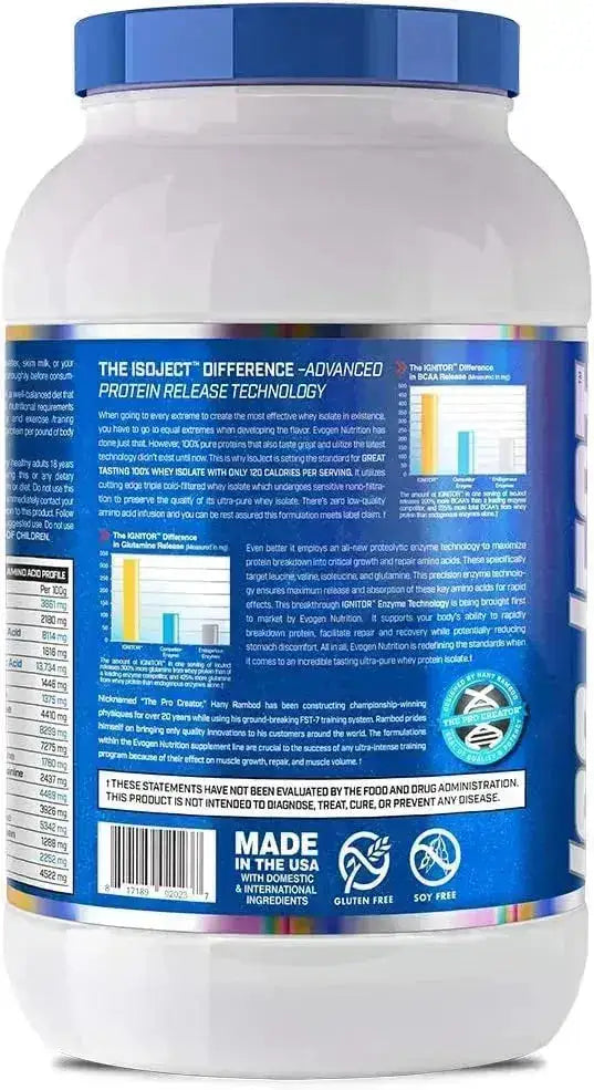 EVOGEN - Evogen Isoject Whey Isolate Protein Chocolate Peanut Butter 896Gr. - The Red Vitamin MX - Suplementos Alimenticios - {{ shop.shopifyCountryName }}