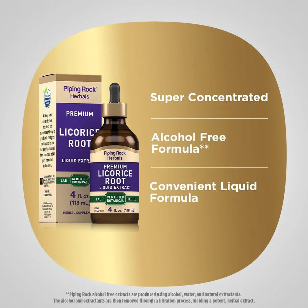 PIPING ROCK - Piping Rock Licorice Root Extract Tincture 4 Fl.Oz. - The Red Vitamin MX - Suplementos Alimenticios - {{ shop.shopifyCountryName }}