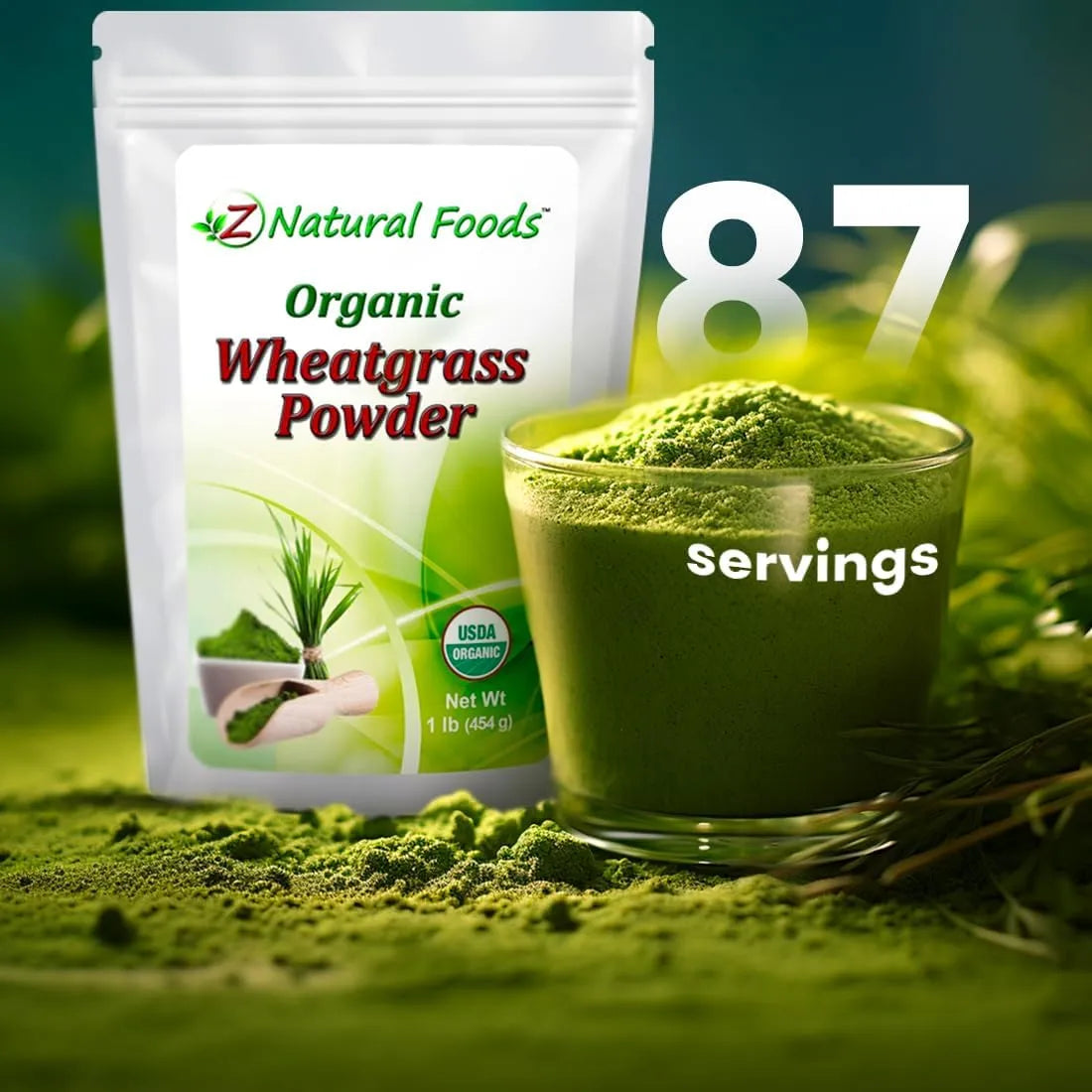 Z NATURAL FOODS - Z Natural Foods Organic Wheatgrass Powder 454Gr. - The Red Vitamin MX - Suplementos Alimenticios - {{ shop.shopifyCountryName }}