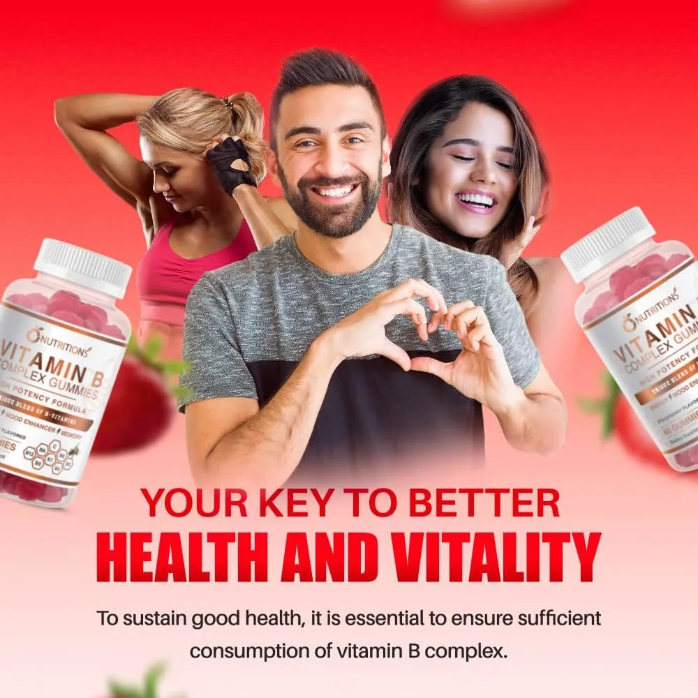 O NUTRITIONS - O NUTRITIONS Vitamin B Complex Vegan Gummies 60 Gomitas - The Red Vitamin MX - Suplementos Alimenticios - {{ shop.shopifyCountryName }}