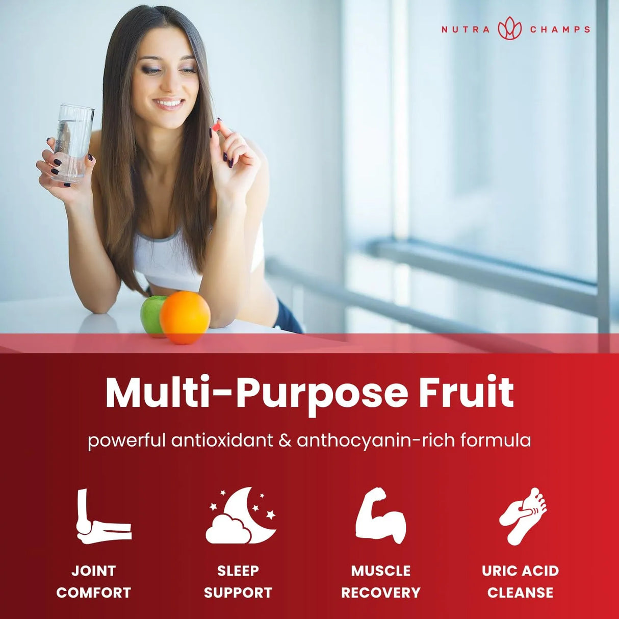 NUTRACHAMPS - NutraChamps Organic Tart Cherry Extract 12,000Mg. 60 Capsulas - The Red Vitamin MX - Suplementos Alimenticios - {{ shop.shopifyCountryName }}