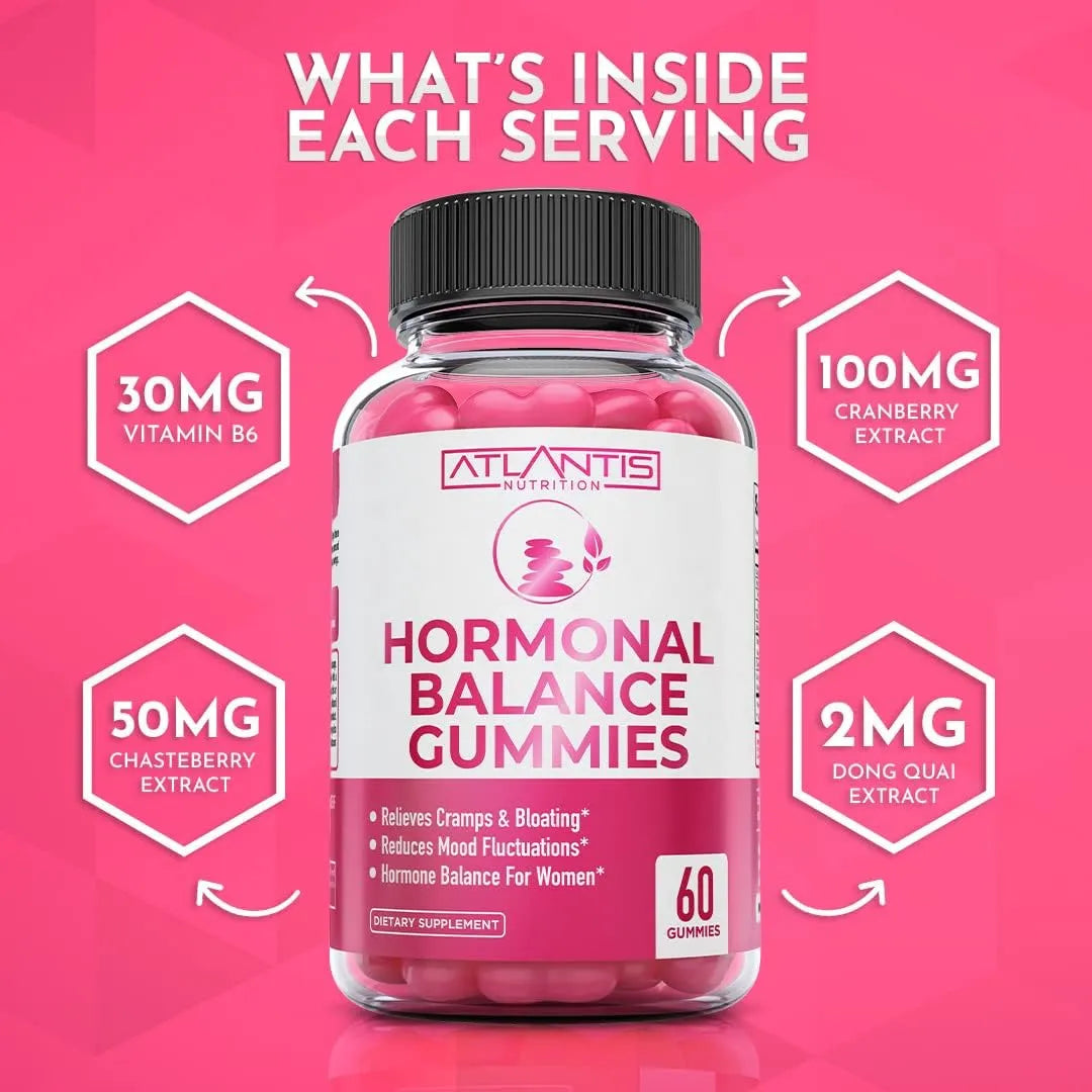 ATLANTIS NUTRITION - Atlantis Nutrition Hormonal Balance 60 Gomitas - The Red Vitamin MX - Suplementos Alimenticios - {{ shop.shopifyCountryName }}