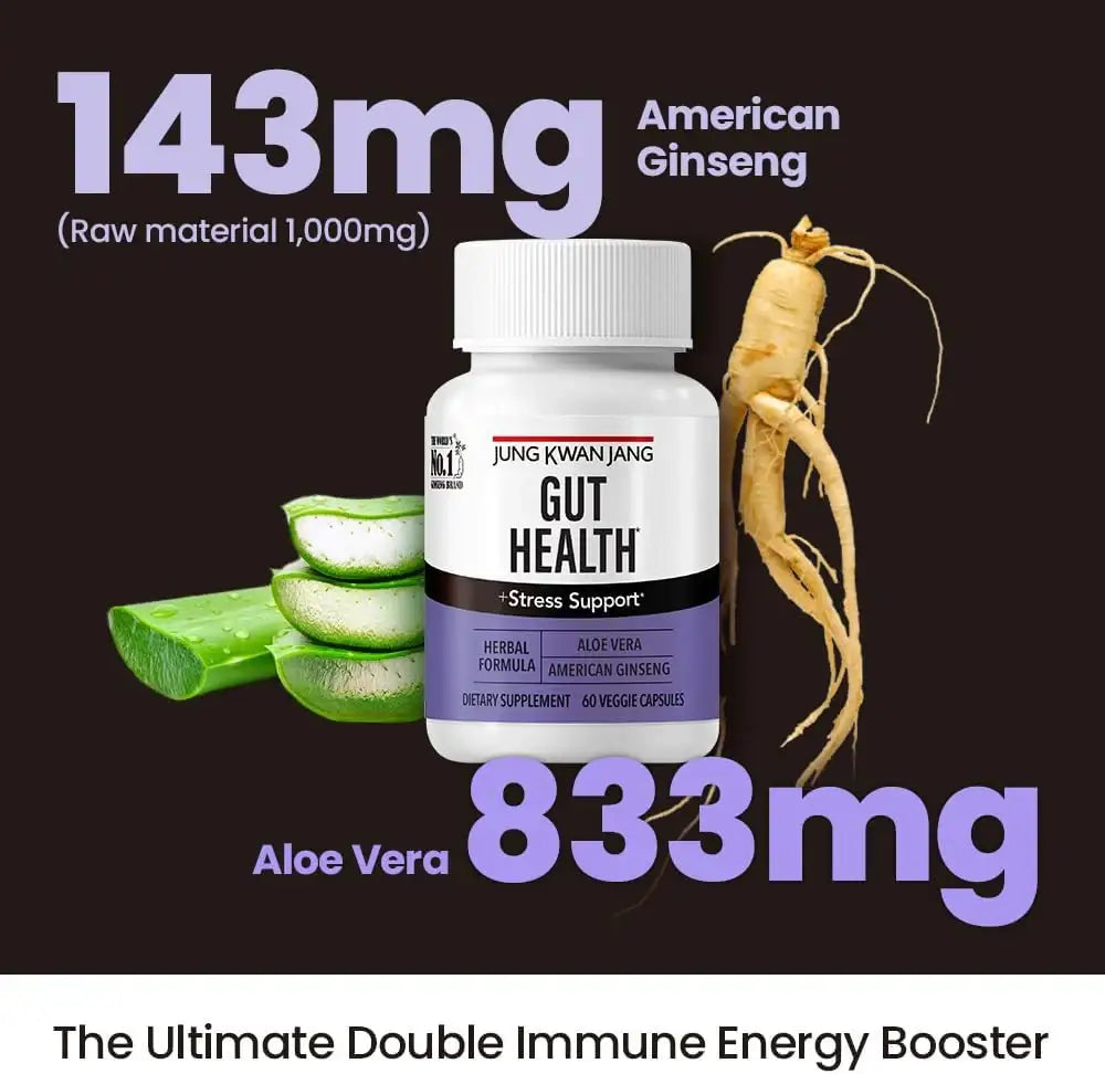 JUNGKWANJANG - JungKwanJang Gut Health Support with Aloe Vera and American Ginseng 60 Capsulas - The Red Vitamin MX - Suplementos Alimenticios - {{ shop.shopifyCountryName }}