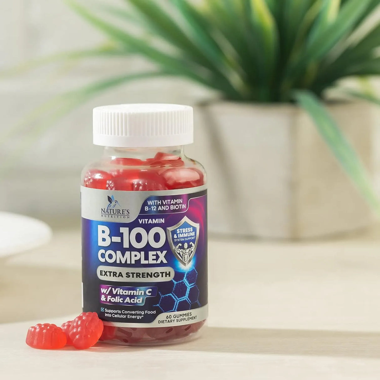 NATURE'S NUTRITION - Nature's Nutrition B-100 Complex Gummy 60 Gomitas - The Red Vitamin MX - Suplementos Alimenticios - {{ shop.shopifyCountryName }}