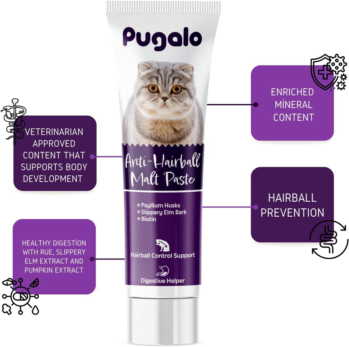 Pugalo Cat Hairball Remedy Gel 100Ml.