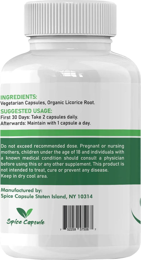 SPICE CAPSULE - Spice Capsule Organic Licorice Root 120 Capsulas - The Red Vitamin MX - Suplementos Alimenticios - {{ shop.shopifyCountryName }}