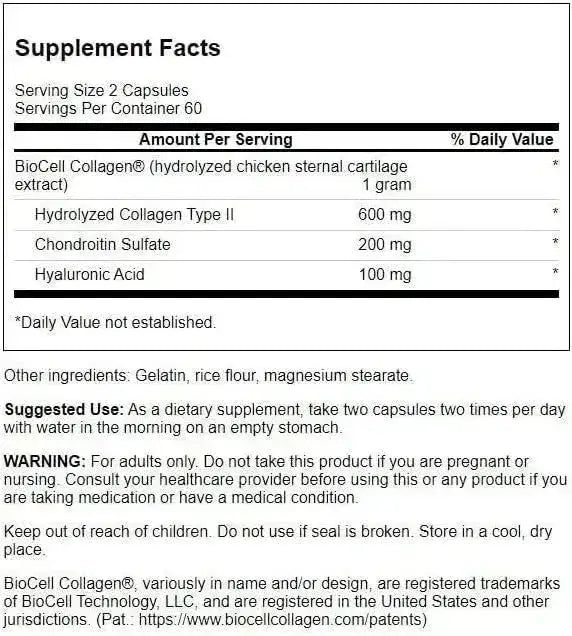 SWANSON - Swanson Skin and Joint BioCell Collagen 500Mg. 200 Capsulas 2 Pack - The Red Vitamin MX - Suplementos Alimenticios - {{ shop.shopifyCountryName }}