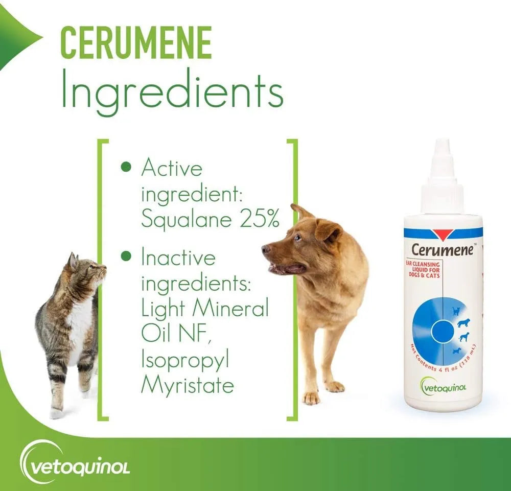 VETOQUINOL - Vetoquinol Cerumene Ear Cleansing Liquid for Dogs 4 Fl.Oz. - The Red Vitamin MX - Cuidado Del Oído De Perros - {{ shop.shopifyCountryName }}