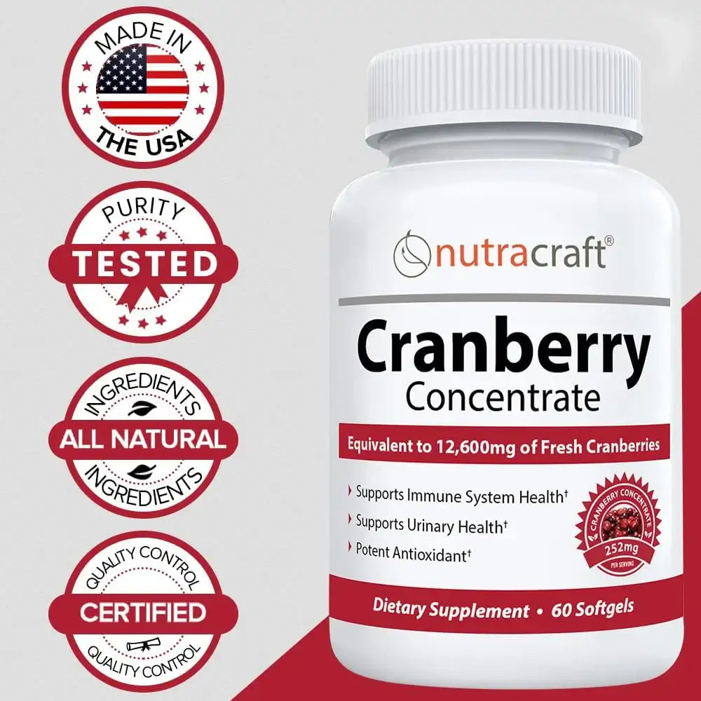NUTRACRAFT - Nutracraft Cranberry Extract 60 Capsulas Blandas - The Red Vitamin MX - Suplementos Alimenticios - {{ shop.shopifyCountryName }}