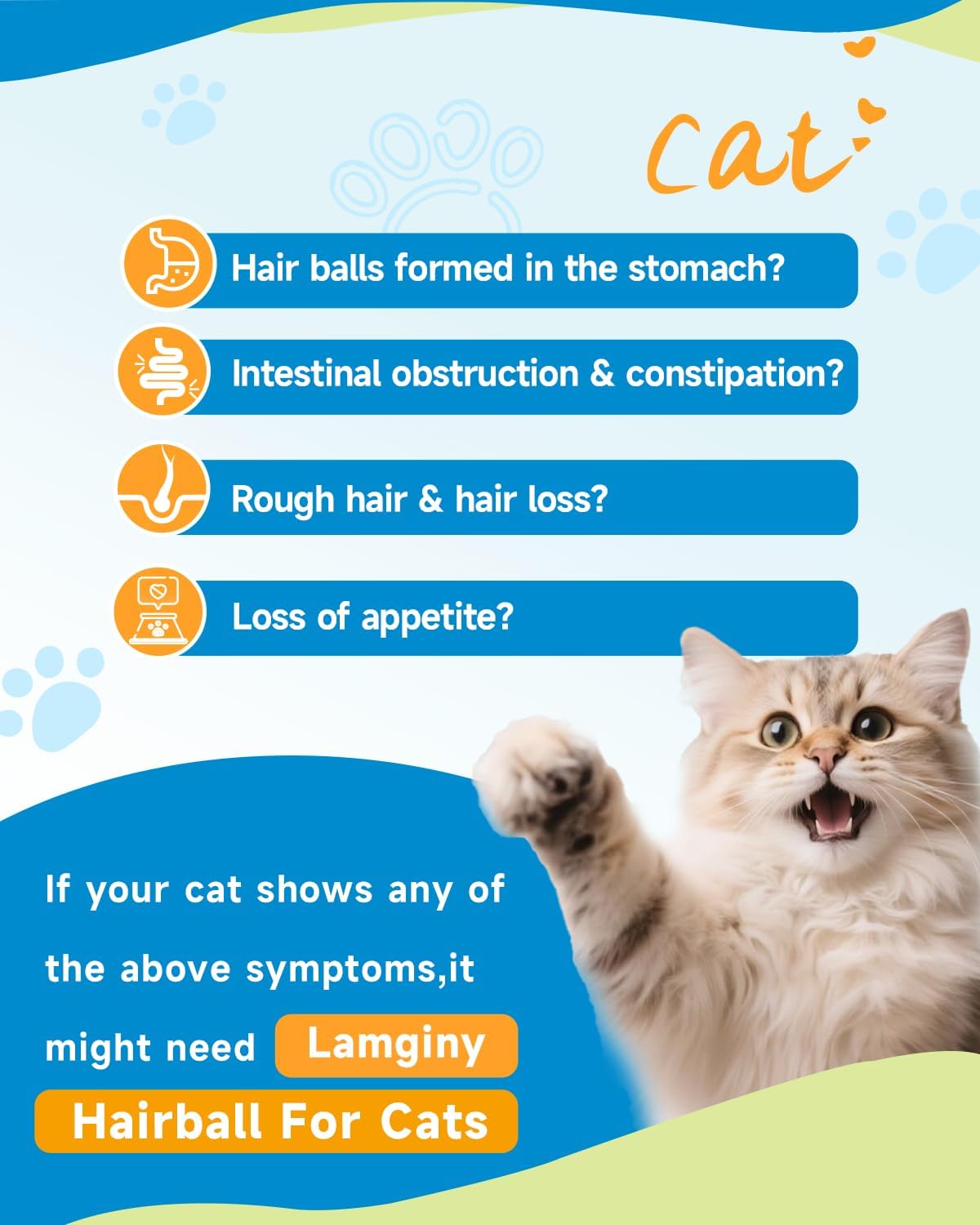 LAMGINY Hairball Relief for Cats 60Ml.