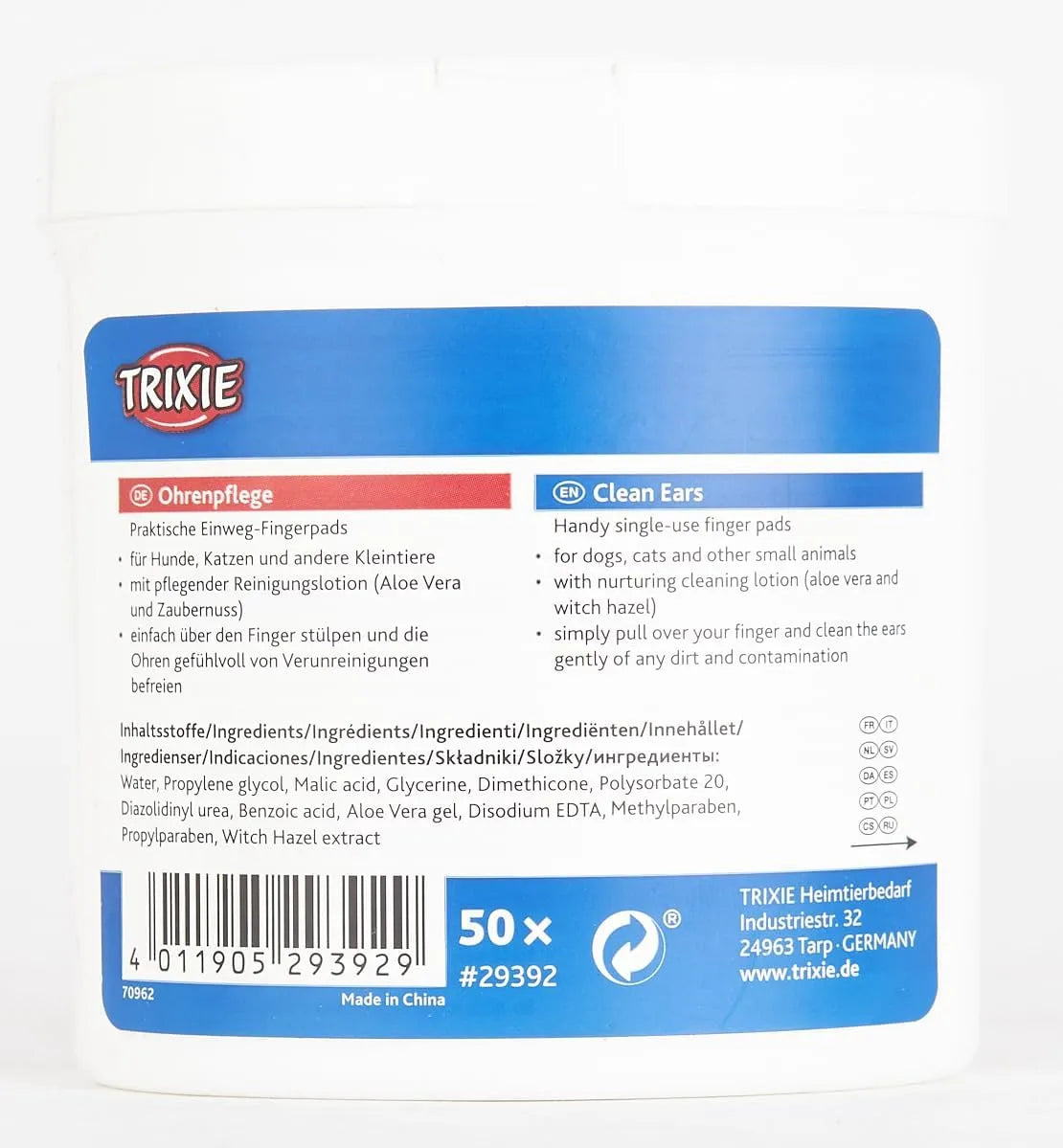 TRIXIE - TRIXIE Ear Care Ear Care Finger Pads 50 Toallitas - The Red Vitamin MX - Cuidado Del Oído De Perros - {{ shop.shopifyCountryName }}