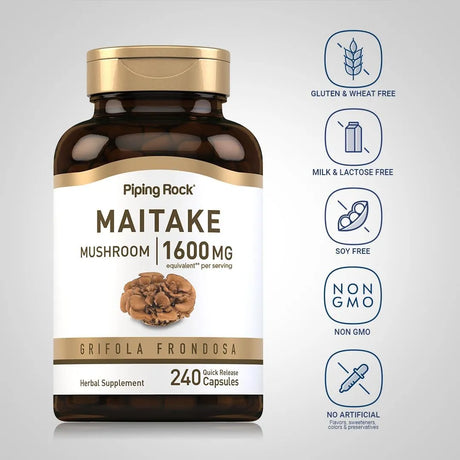 PIPING ROCK - Piping Rock Maitake Mushroom Extract 1600Mg. 240 Capsulas - The Red Vitamin MX - Suplementos Alimenticios - {{ shop.shopifyCountryName }}